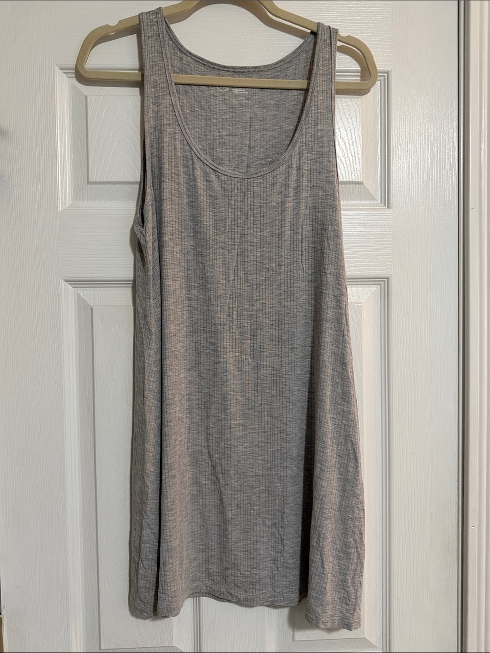 aerie Light Gray Ribbed sleep dress